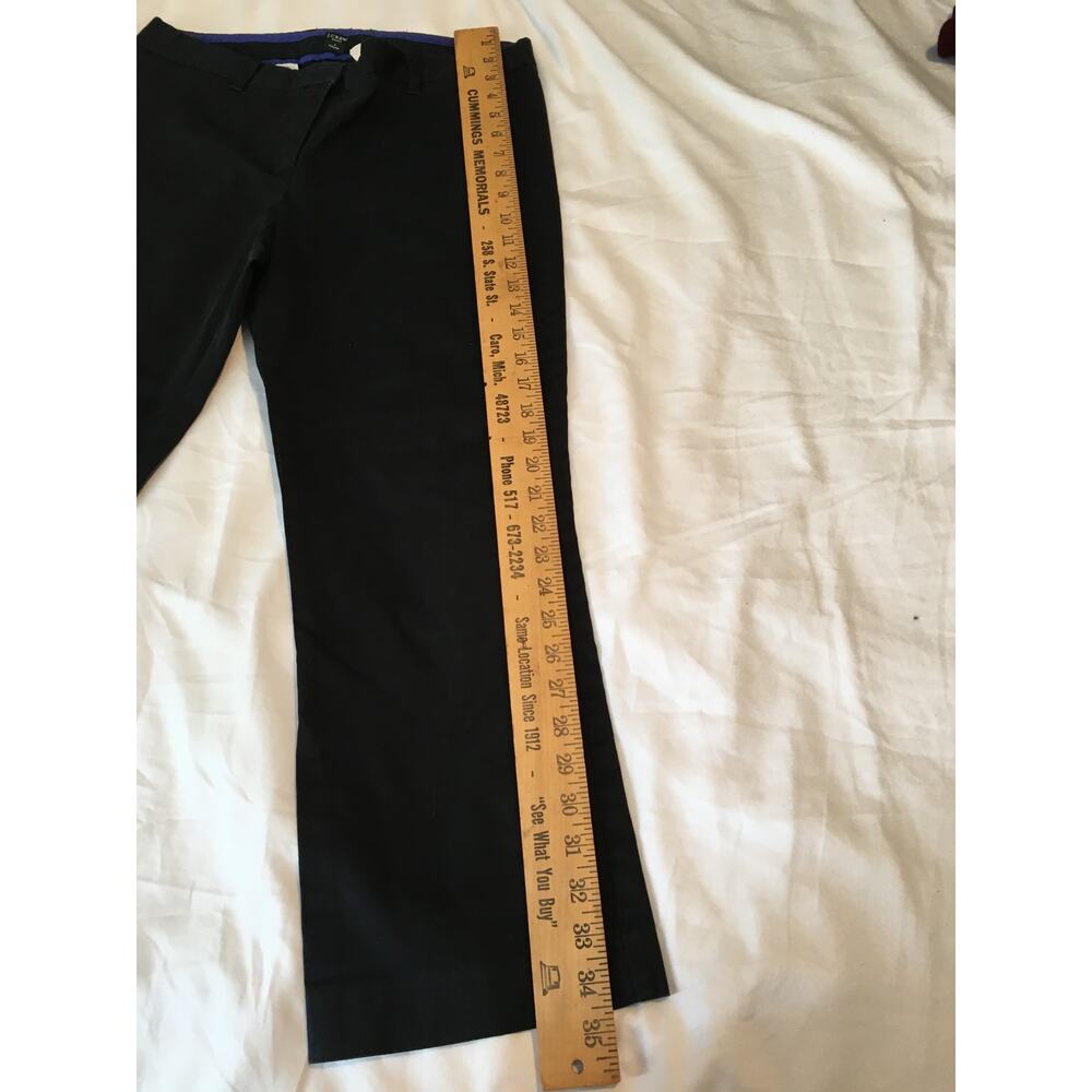 J. Crew stretch cotton CityFit Pants size 8 Black - Picture 13 of 16